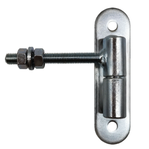 Zawias regulowany toczony fi 24+M12 z kulą i szyldem 150 x 40 mm