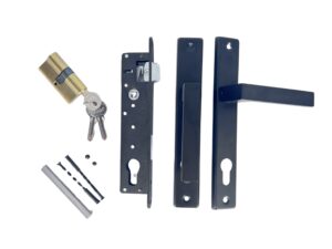 KOMPLET DO FURTKI ZAMEK KLAMKA FLOWER WKŁADKA ZETAW