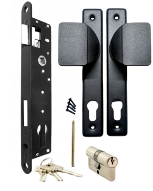 Zestaw do furtki zamek wpuszczany pochwyt pochwyt wkładka z 3 kluczami