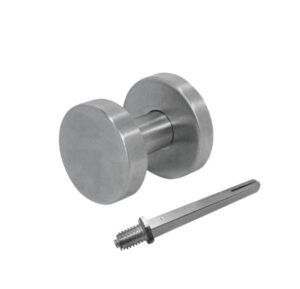 GAŁKA GJM PŁASKA, STAŁA - STAL NIERDZEWNA Z OKRĄGŁYM SZYLDEM