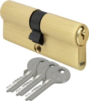 Wkładka bębenkowa  Y150 30/50 w kolorze mosiężnym satynowym blister