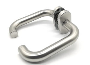 Klamka do drzwi MiLone ze stali nierdzewnej z szyldem owalnym