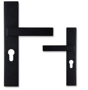 Klamka kwadratowa NOWOCZESNA czarna mat 90/wkł