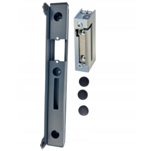 Kaseta elektrozaczepu niska antracyt RAL7016  do furtki z elektrozaczepem