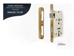 Zamek wpuszczany 72/50 na wkładkę