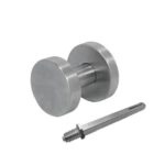 GAŁKA GJM PŁASKA, STAŁA - STAL NIERDZEWNA Z OKRĄGŁYM SZYLDEM