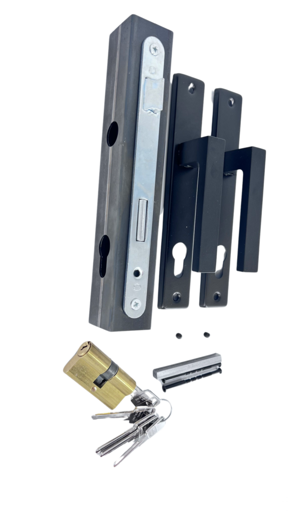 Kaseta 40x40 z zamkiem 90/22,wkładką i klamką FLOWER 2