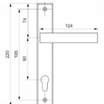 Kaseta 40x40 z zamkiem 90/22,wkładką i klamką FLOWER 6
