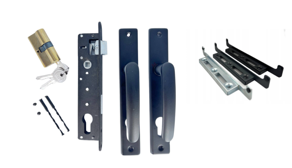 Kaseta 40x40 z zamkiem, klamką i wkładką i ogranicznikiem Flowertwo komplet 2