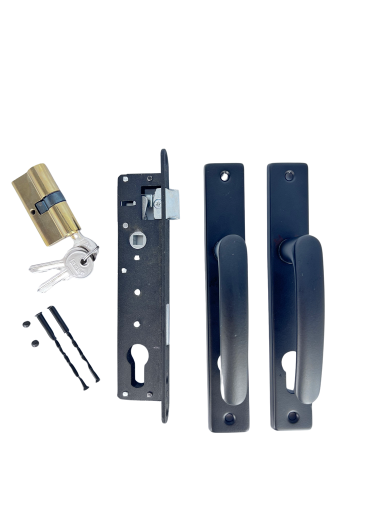 Kaseta 40x40 z zamkiem, klamką i wkładką i ogranicznikiem Flowertwo komplet 3