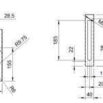 Kaseta 60x40 z zamkiem, gałko-pochwytem ,wkładką 5