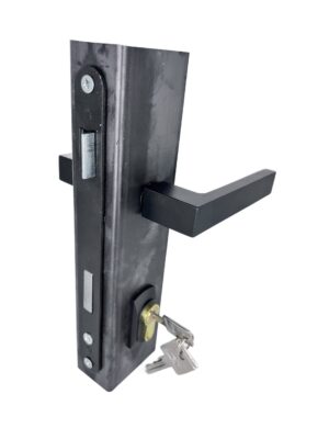 Kaseta 60x40 z zamkiem ,klamką, wkładką i maskownicami zestaw do furtki