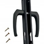 Kaseta 60x40 z zamkiem klamka wkładką w kolorze czarnym zestaw do furtki 4