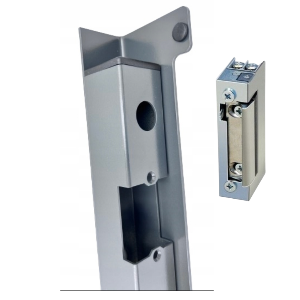 Kaseta elektrozaczepu ANTRACYT 7016 L350 z elektrozaczepem do furtki drzwi 3