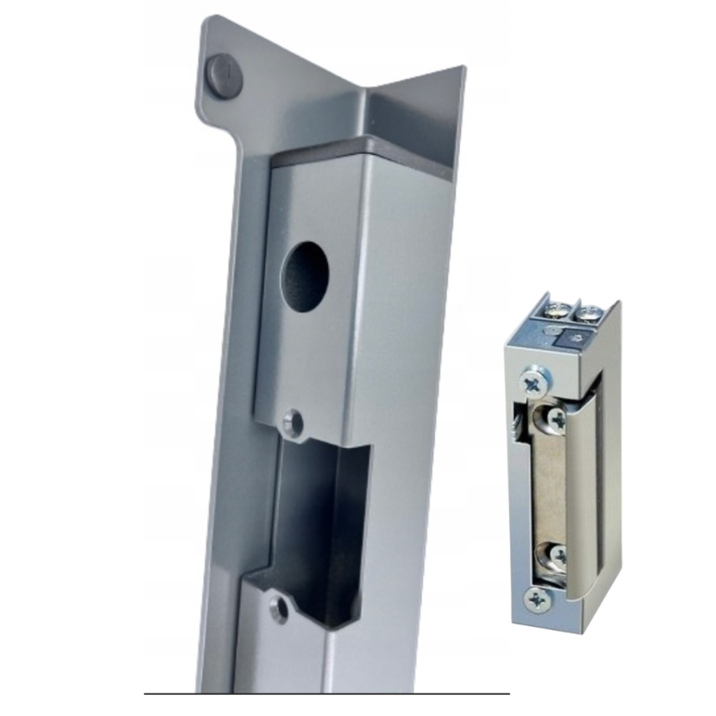 Kaseta elektrozaczepu ANTRACYT 7016 L350 z elektrozaczepem do furtki drzwi 4