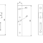 Kaseta elektrozaczepu czarna RAL 9005 L350 6