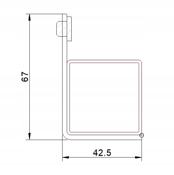 Kaseta Elektrozaczepu L280 ANTRACYT 7016 prawa do Furtek 6