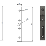 Kaseta elektrozaczepu L280 RAL 9005 6