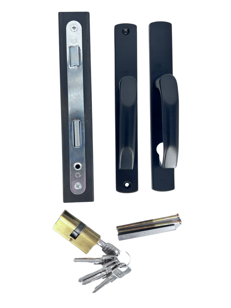 Kaseta z zamkiem 90/22 , klamką i wkładką 3