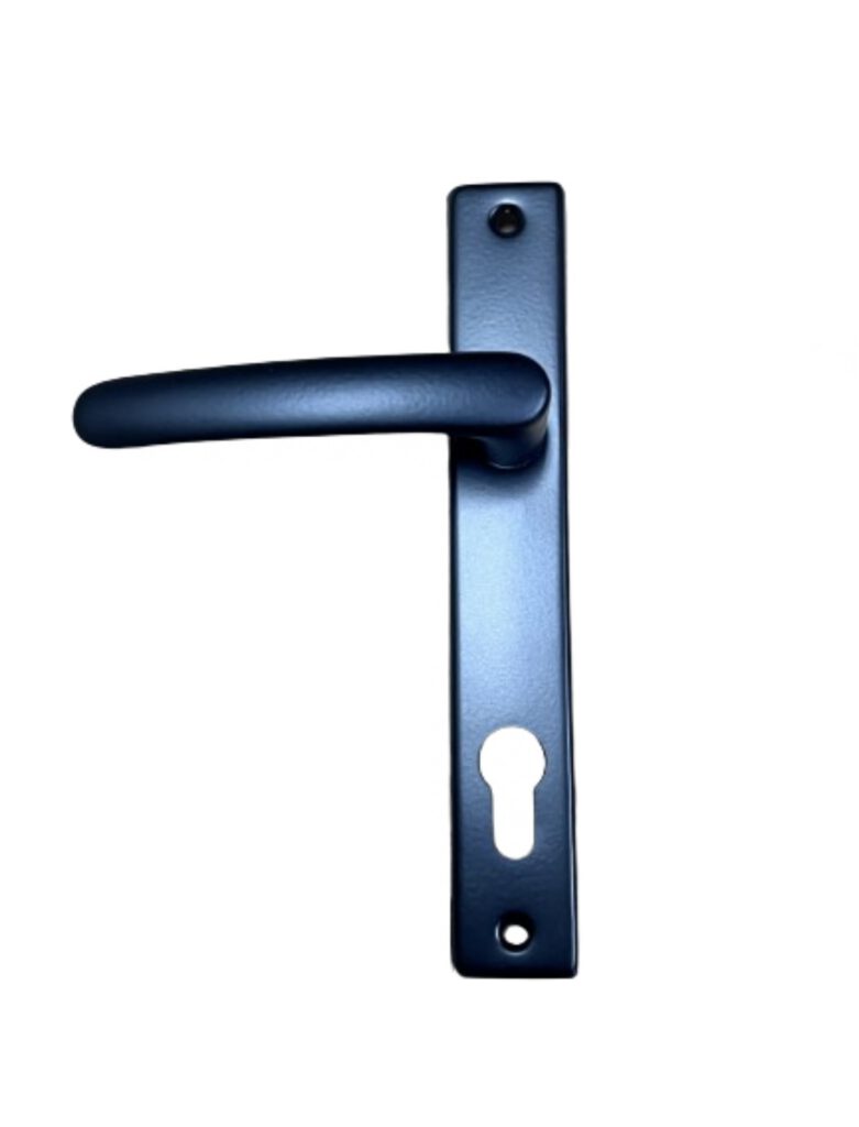 Klamka aluminiowa 90 na wkładkę czarna do drzwi,furtki, ogrodzenia 3
