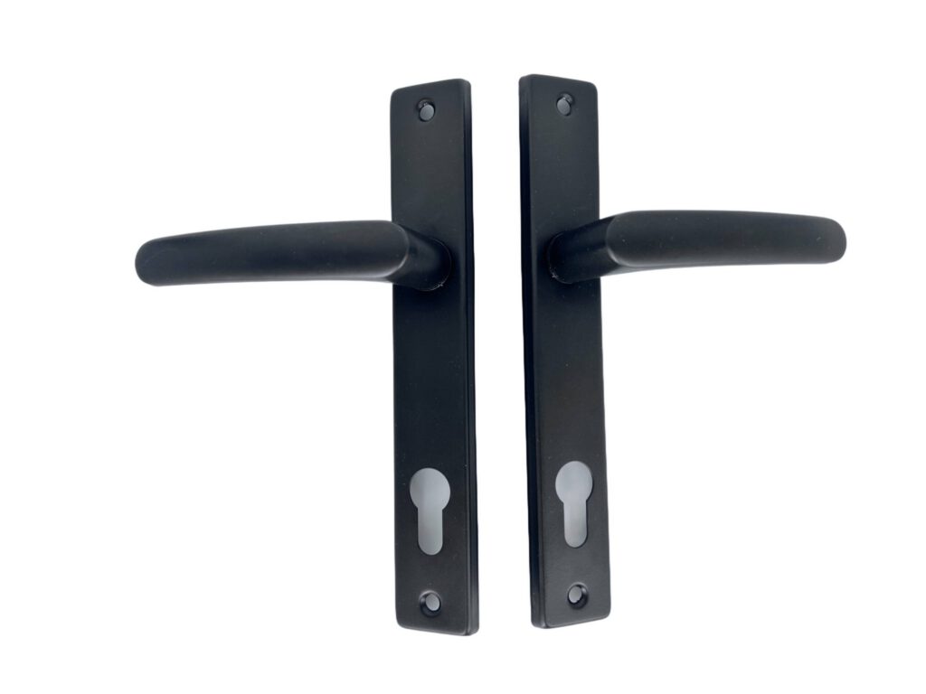 Klamka aluminiowa 90 na wkładkę czarna do drzwi,furtki, ogrodzenia 4