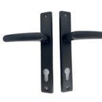 Klamka aluminiowa 90 na wkładkę czarna do drzwi,furtki, ogrodzenia 4