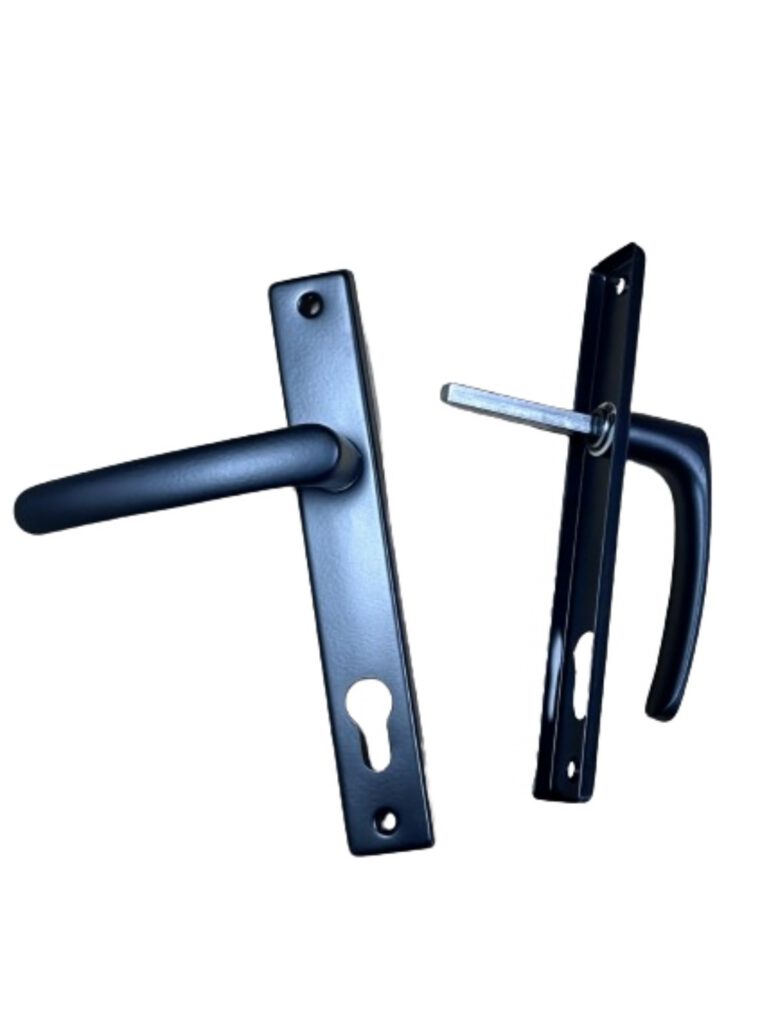 Klamka aluminiowa 90 na wkładkę czarna do drzwi,furtki, ogrodzenia 5