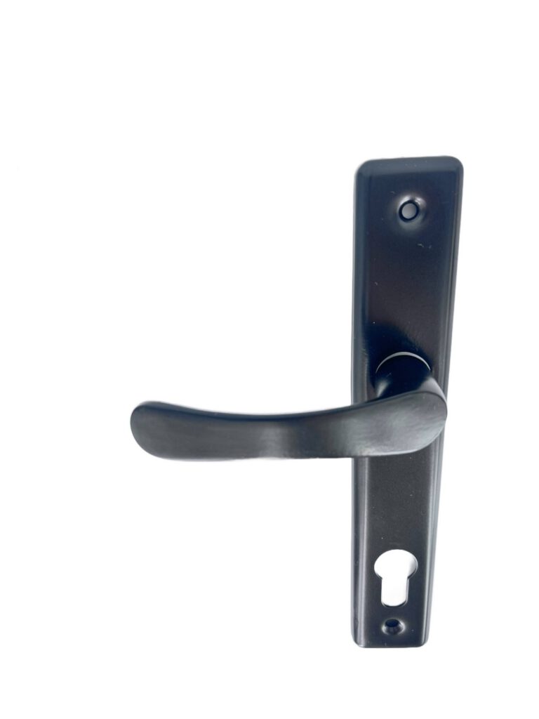 Klamka aluminiowa czarna 90 na wkładkę 7