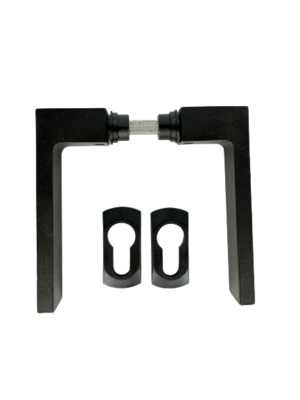 Klamka aluminiowa dzielona do furtki , ogrodzenia z szyldzikami