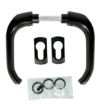 Klamka aluminiowa dzielona z szyldzikami husline