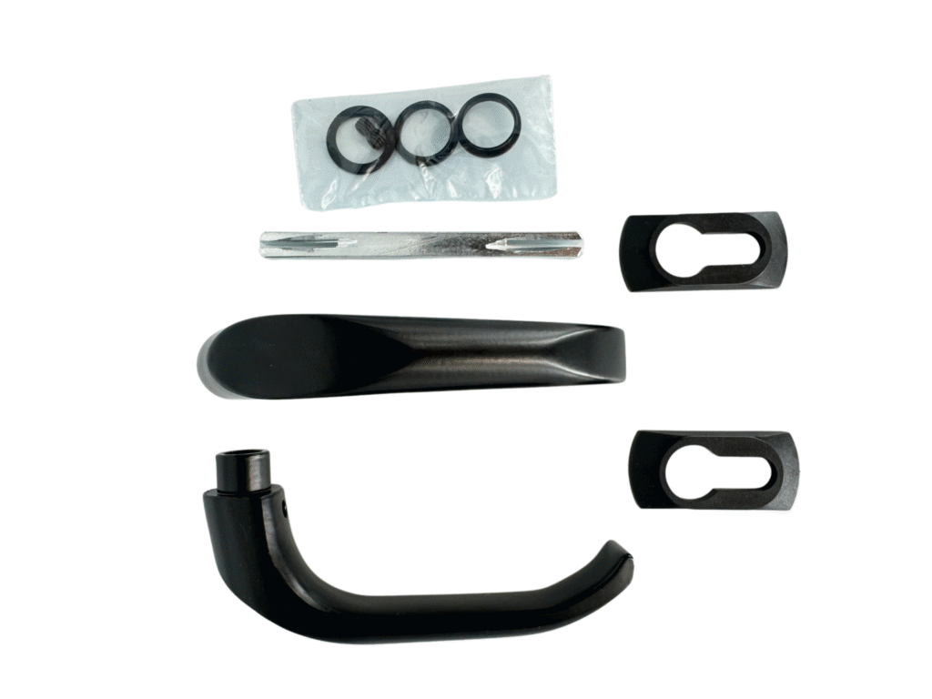 Klamka aluminiowa dzielona z szyldzikami husline 3