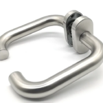 Klamka do drzwi MiLone ze stali nierdzewnej z szyldem owalnym