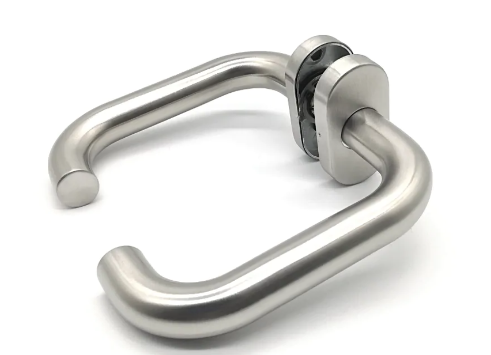 Klamka do drzwi MiLone ze stali nierdzewnej z szyldem owalnym