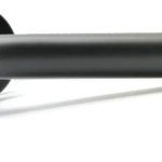 Klamka do drzwi Romini ze stali nierdzewnej z szyldem okrągłym, czarna 3