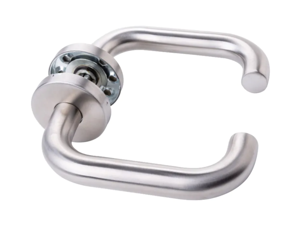 Klamka do drzwi ze stali nierdzewnej z szyldem okrągłym