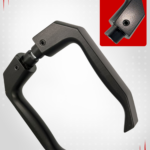 Klamka do furtki bramy ogrodzeniowej PRESTIGE czarna zestaw montażowy 3