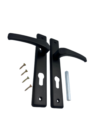 KLAMKA DRZWIOWA 72 CZARNA NA WKŁADKĘ CZARNA