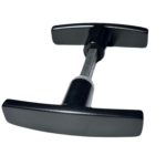 Klamka garażowa czarna aluminiowa trzpień 100mm