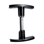 Klamka garażowa czarna aluminiowa trzpień 100mm 2