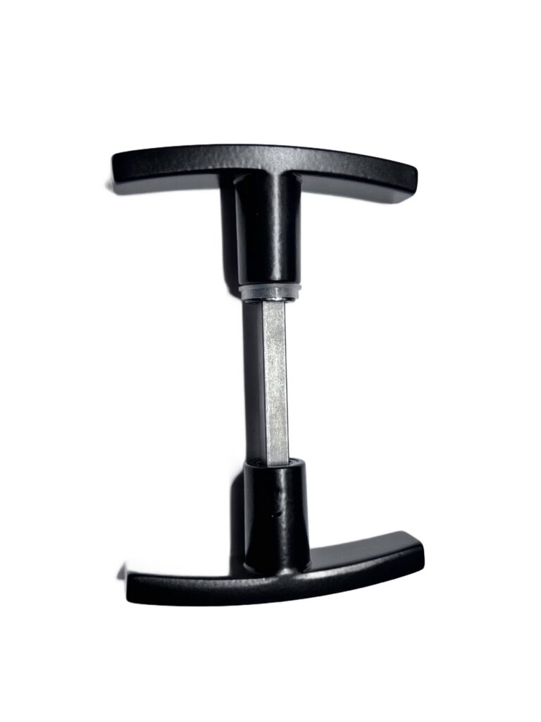 Klamka garażowa czarna aluminiowa trzpień 100mm 2