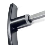 Klamka garażowa czarna aluminiowa trzpień 100mm 3