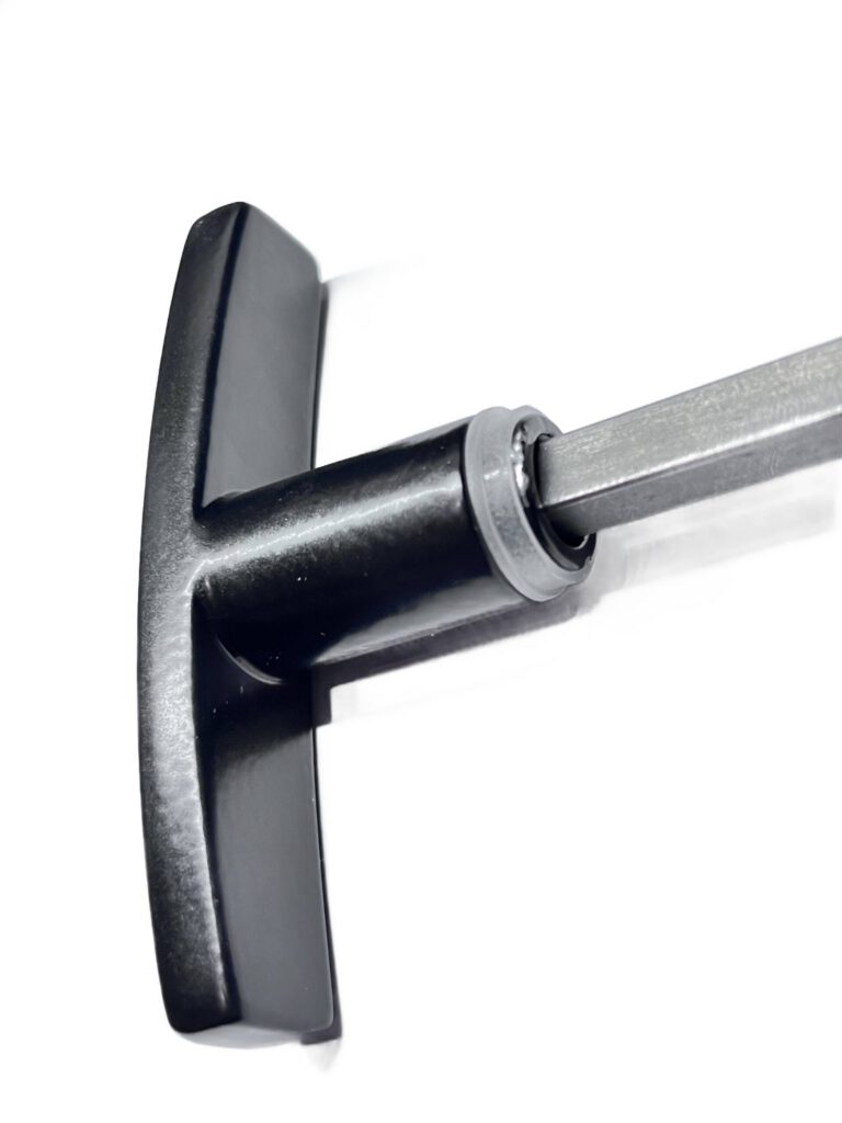 Klamka garażowa czarna aluminiowa trzpień 100mm 3