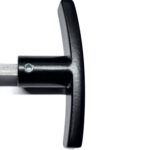 Klamka garażowa czarna aluminiowa trzpień 100mm 5