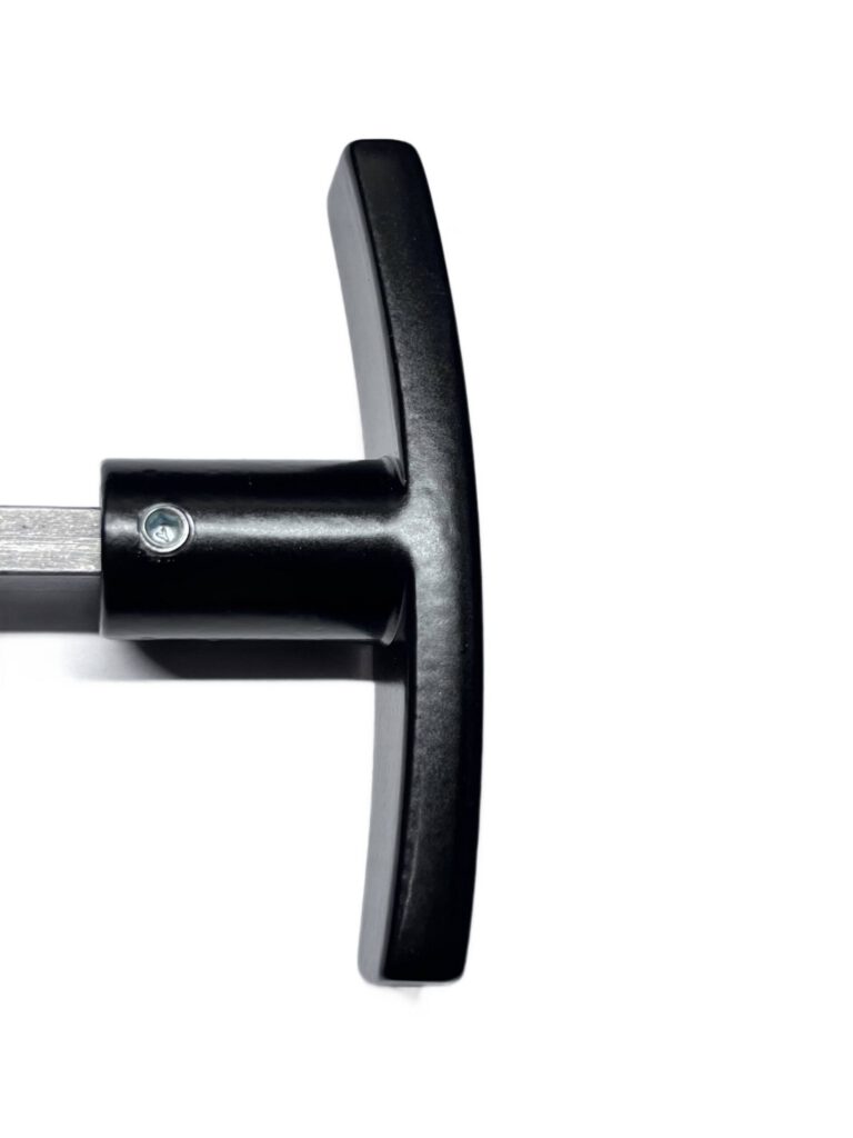 Klamka garażowa czarna aluminiowa trzpień 100mm 5