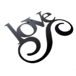 Metalowa dekoracja ścienna napis LOVE w kolorze czarnym 430x500mm 2