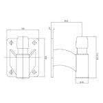 Odbojnik zewnętrzny do bramy lub furtki przykręcany 100x120 mm ocynkowany 5