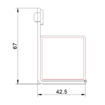 Ogranicznik, opór do furtki profilowy 40x40 antracyt RAL7016 4