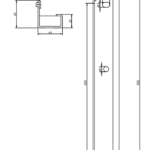 Ogranicznik skrzynkowy zamknięty wzmocniony do furtki ANTRACYT RAL7016 10