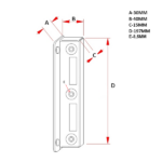Opór furtki standardowy czarny RAL 9005 7