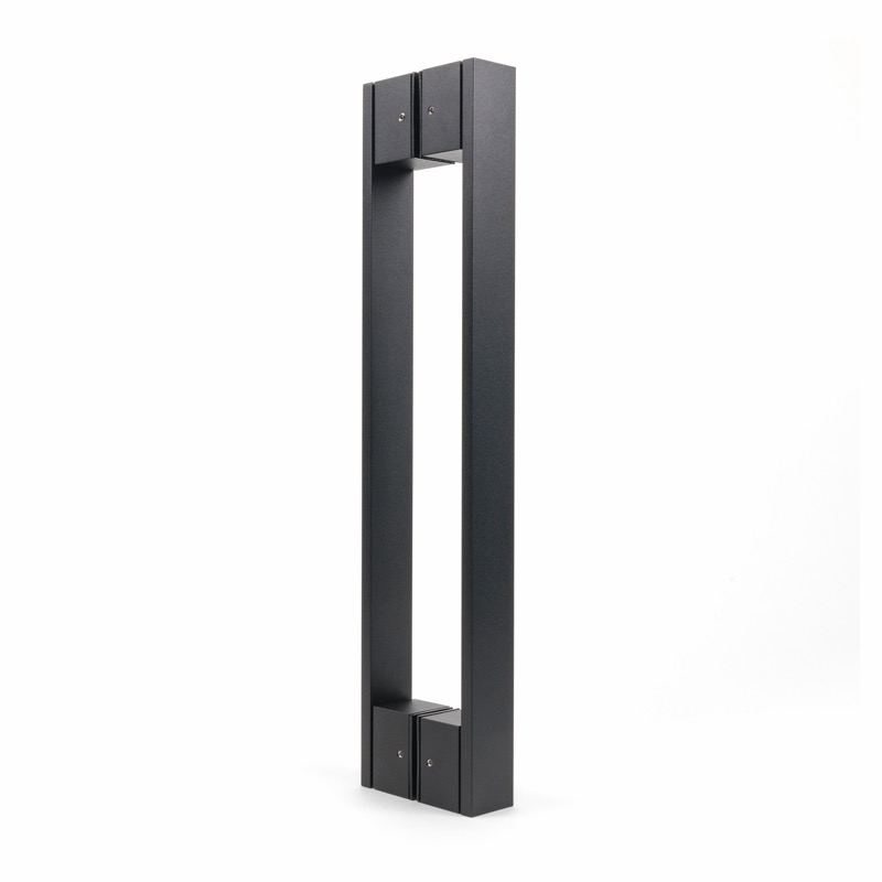 Pochwyt do drzwi dwustronny prostokątny stalowy w kolorze czarnym 40x500mm uniwersalny